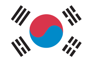 flag color meanings and origins - South Korea Flag