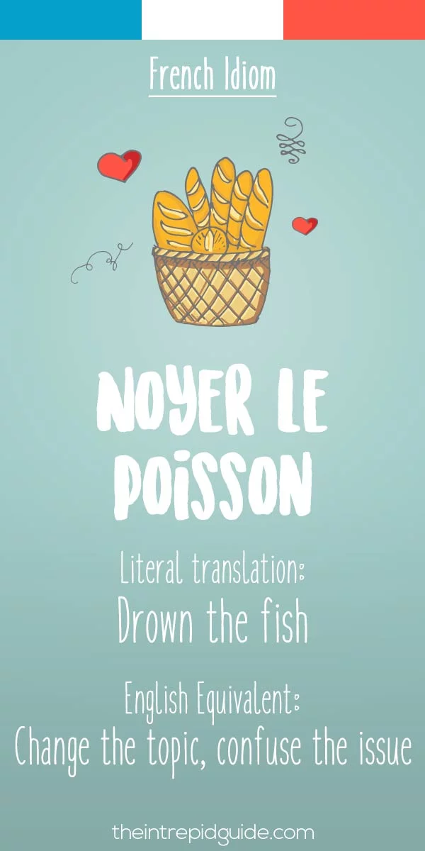 funny french idioms - Noyer le poisson