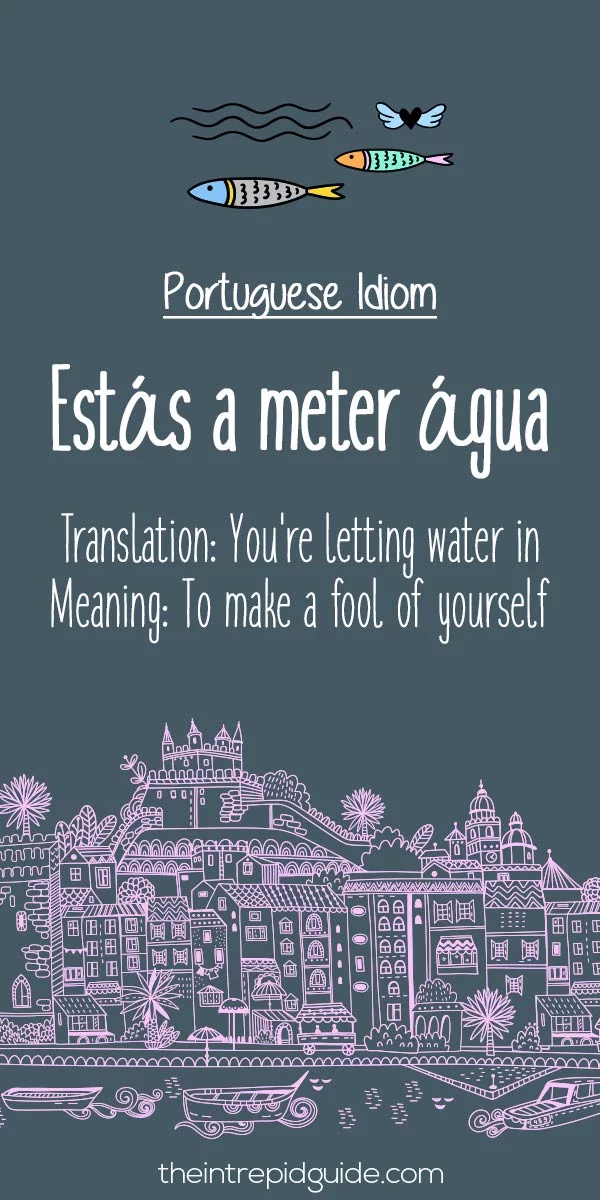 Portuguese idioms - Estas a meter agua