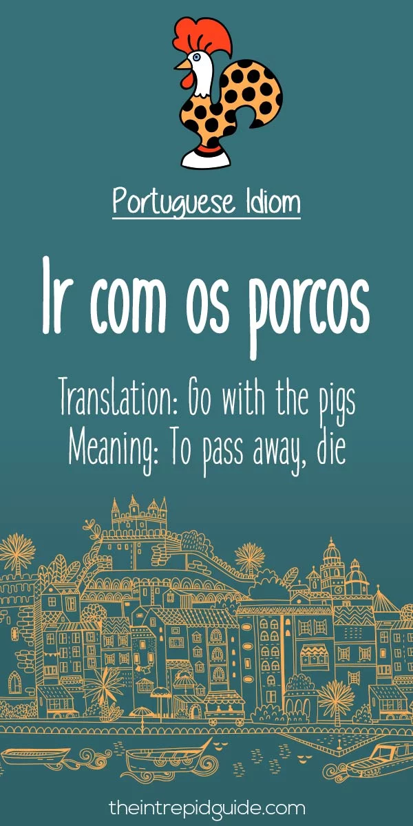 Portuguese idioms - Ir com os porcos