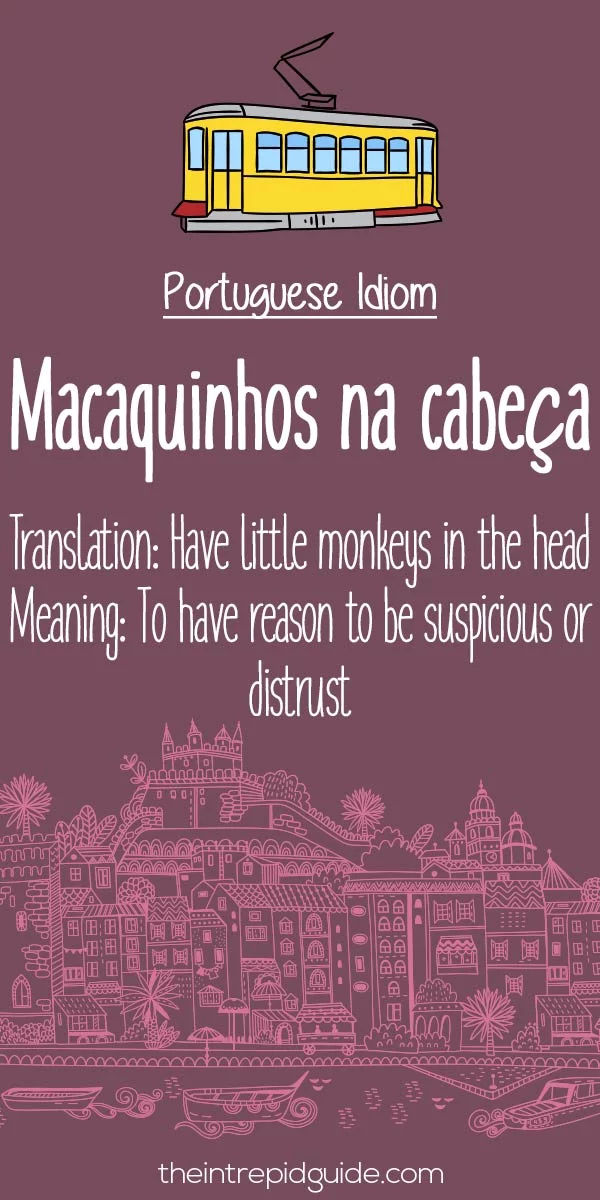 Portuguese idioms - Macaquinhos na cabeca