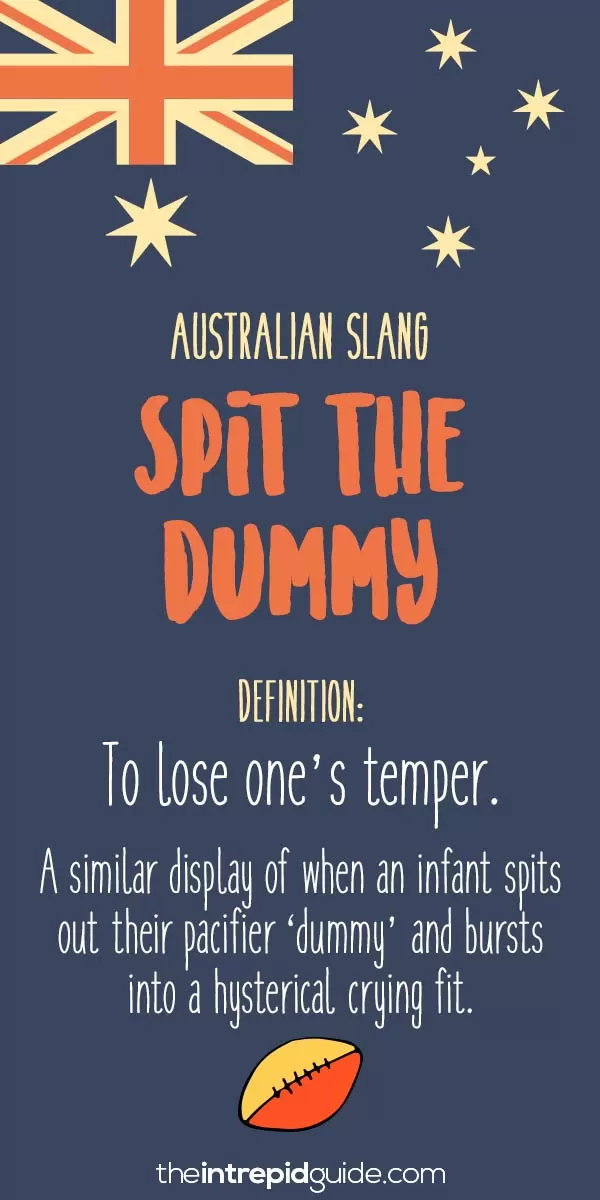 australian slang - Spit the dummy