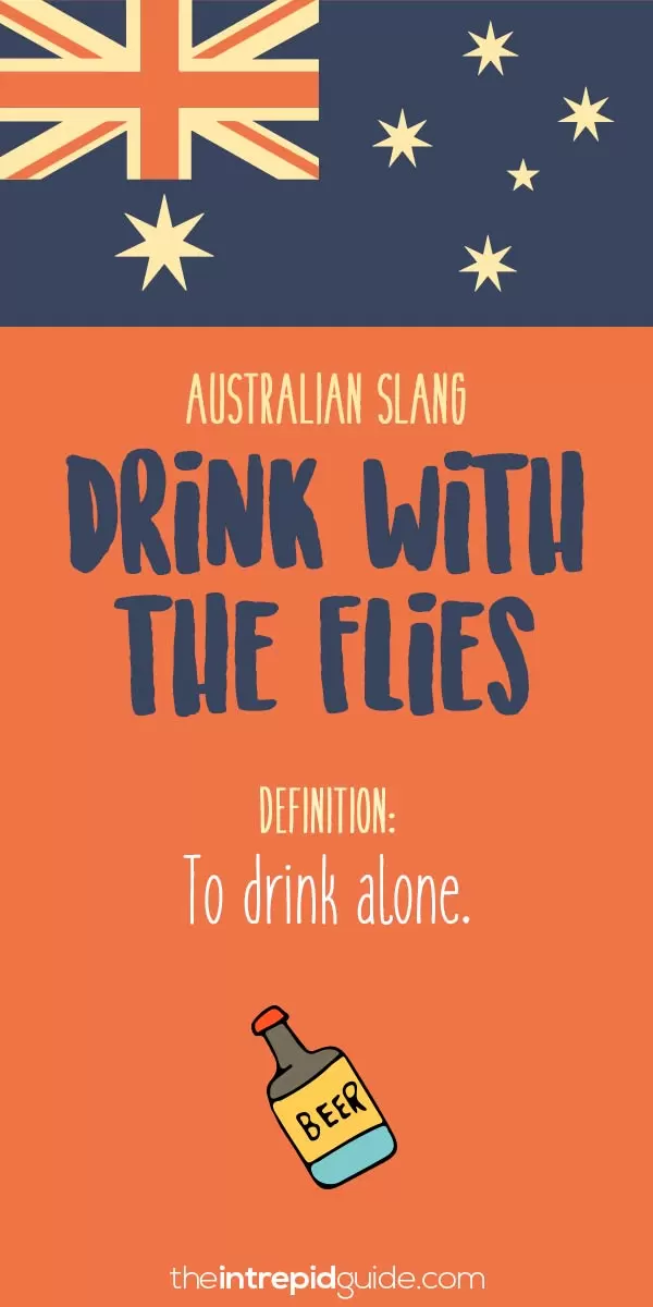 australian slang - drink with the flies