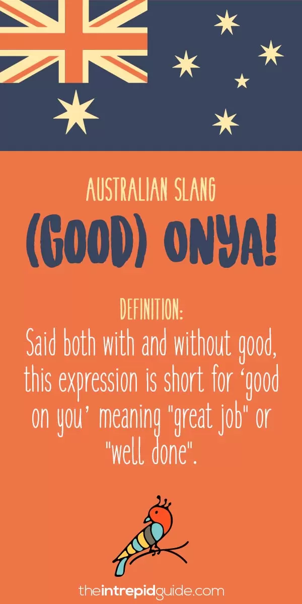 australian slang - good onya