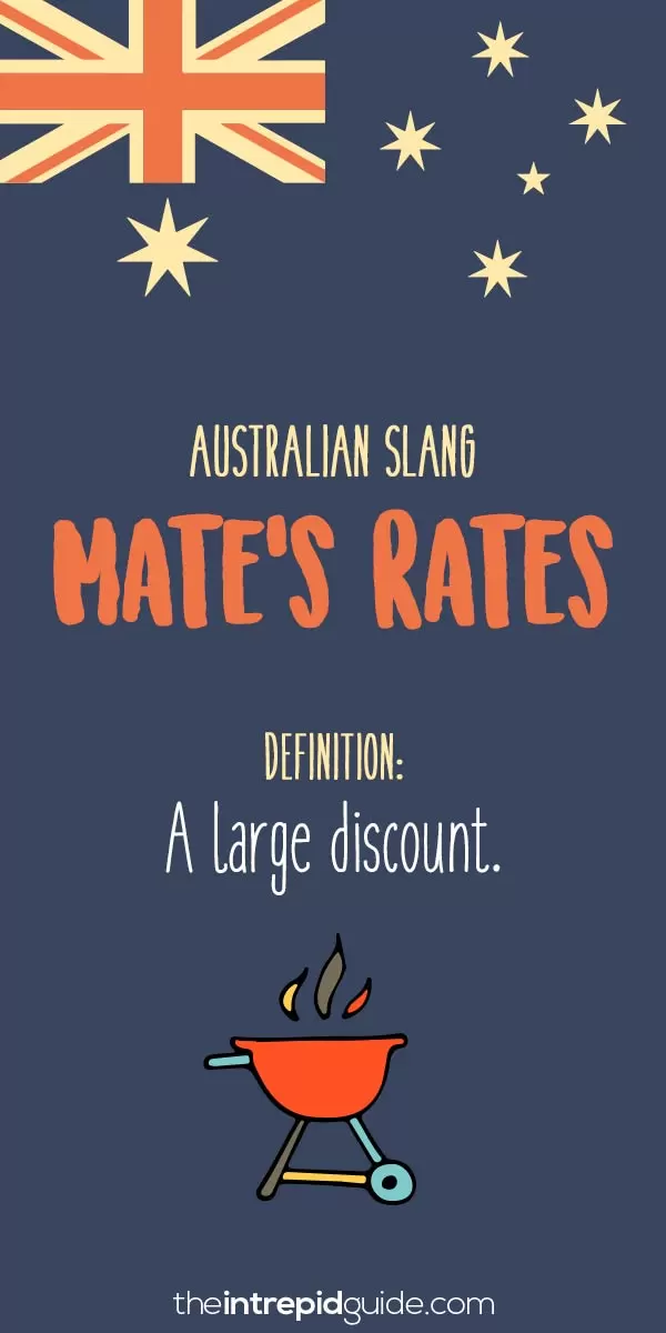 australian slang - mates rates