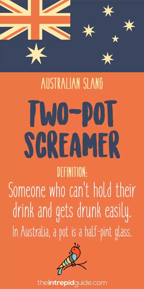 australian slang - two pot screamer