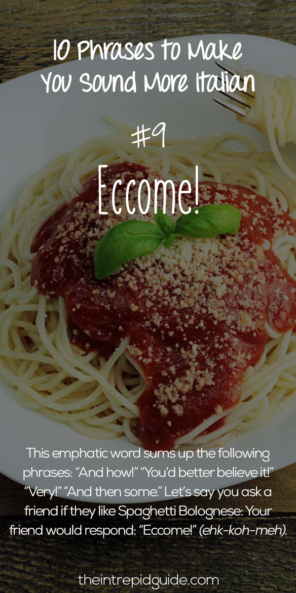 Italian Phrases Eccome