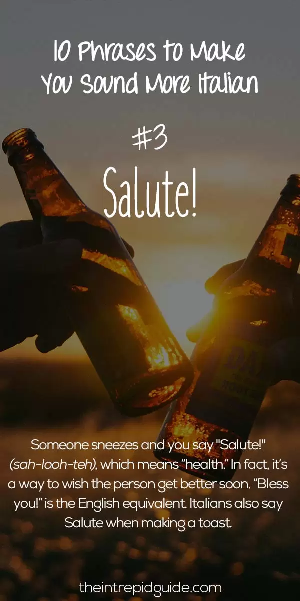 Italian Phrases Salute