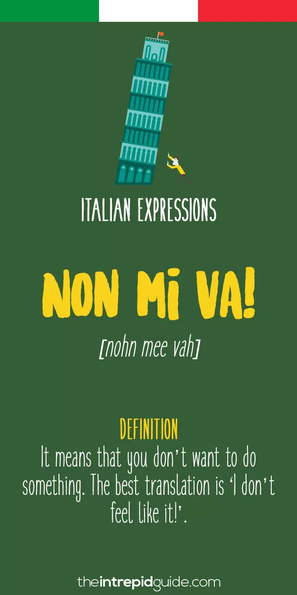 op 10 Italian Expressions - Non mi va!