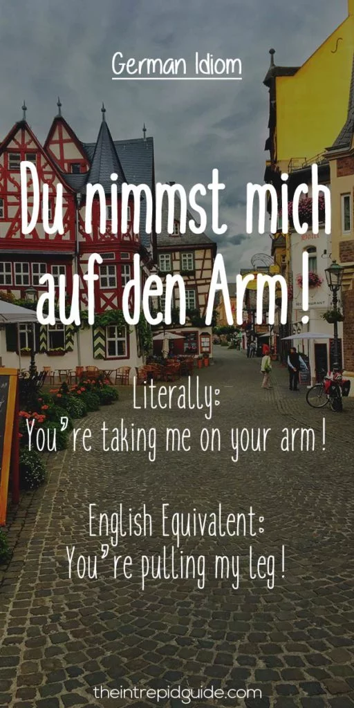 German Idioms Du nimmst mich auf den Arm