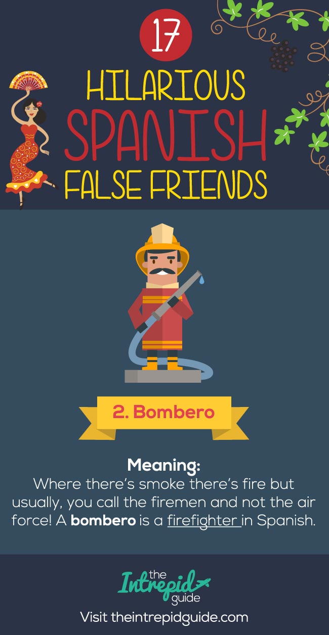 False Friends in Spanish False cognates - Bombero