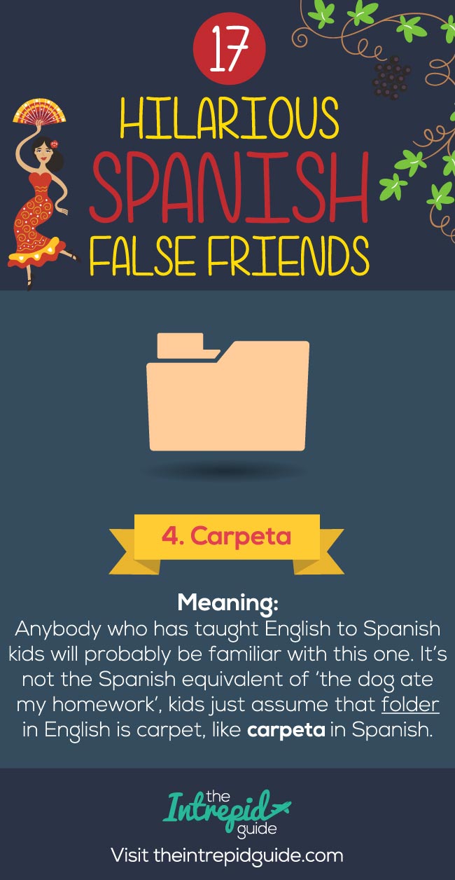 False Friends in Spanish False cognates - Carpeta