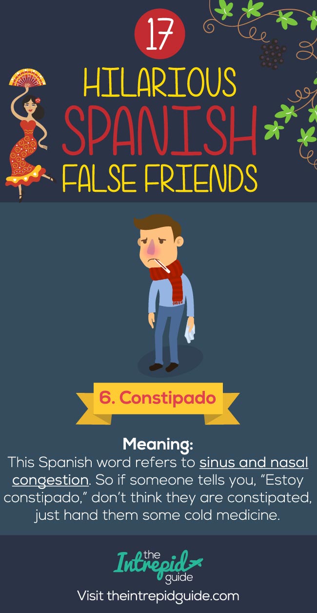 False Friends in Spanish False cognates - Constipado