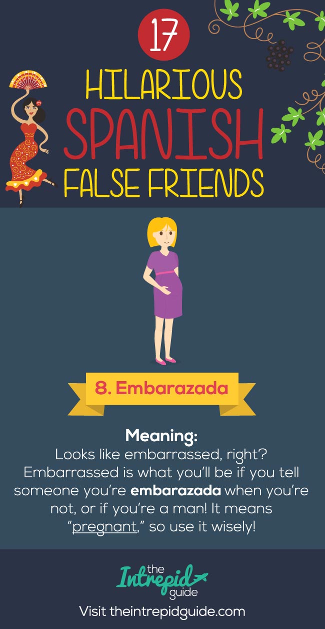 False Friends in Spanish False cognates - Embarazada