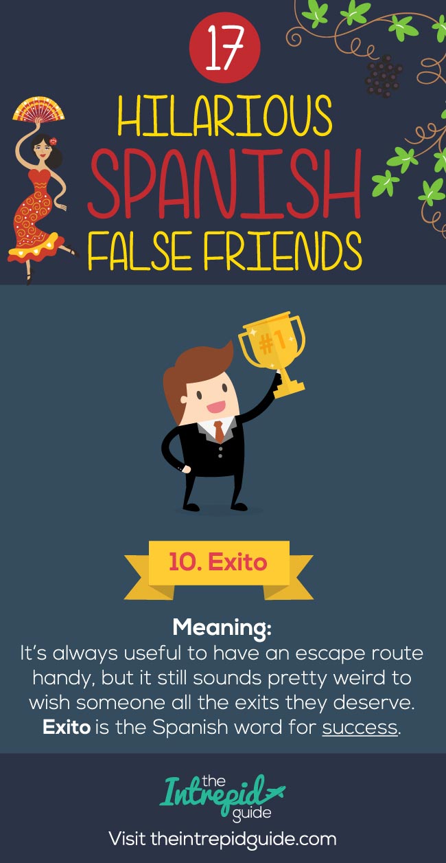 False Friends in Spanish False cognates - Exito