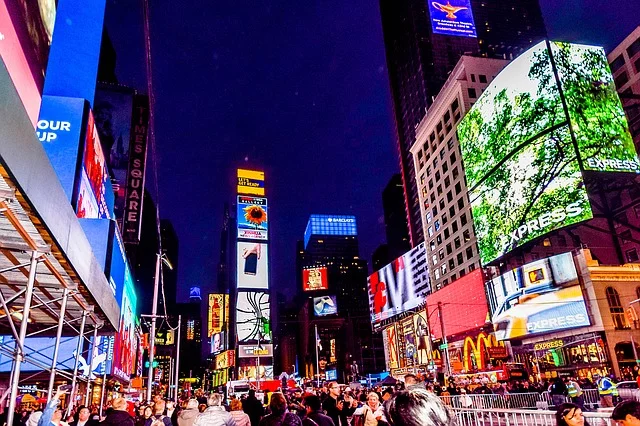 Top 10 Best Ways to Learn a Language - pay attention to ads times square