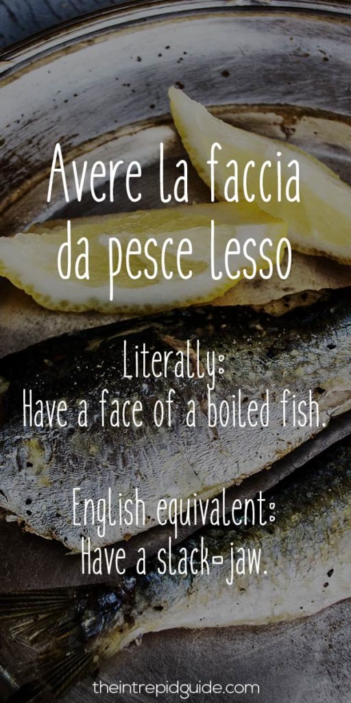 Italian Sayings Avere la faccia da pesce lesso