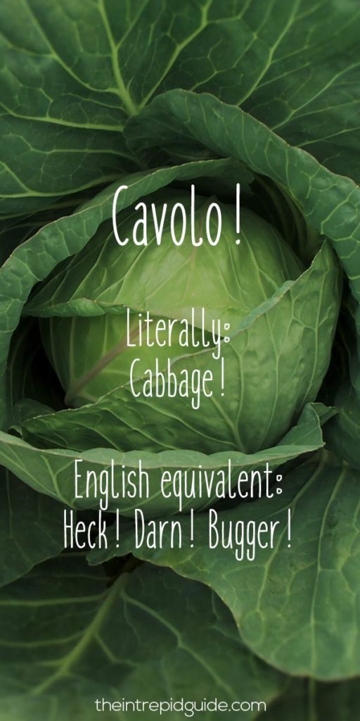 Italian Sayings Cavolo