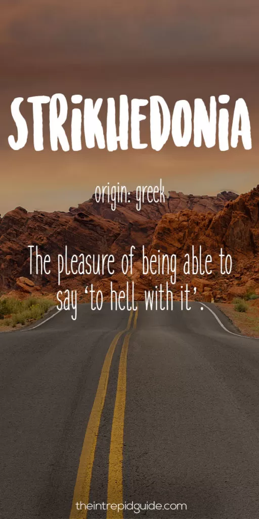 Travel Words Strikhedonia