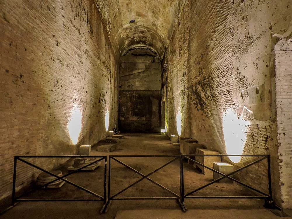 domus aurea inside trajan wall