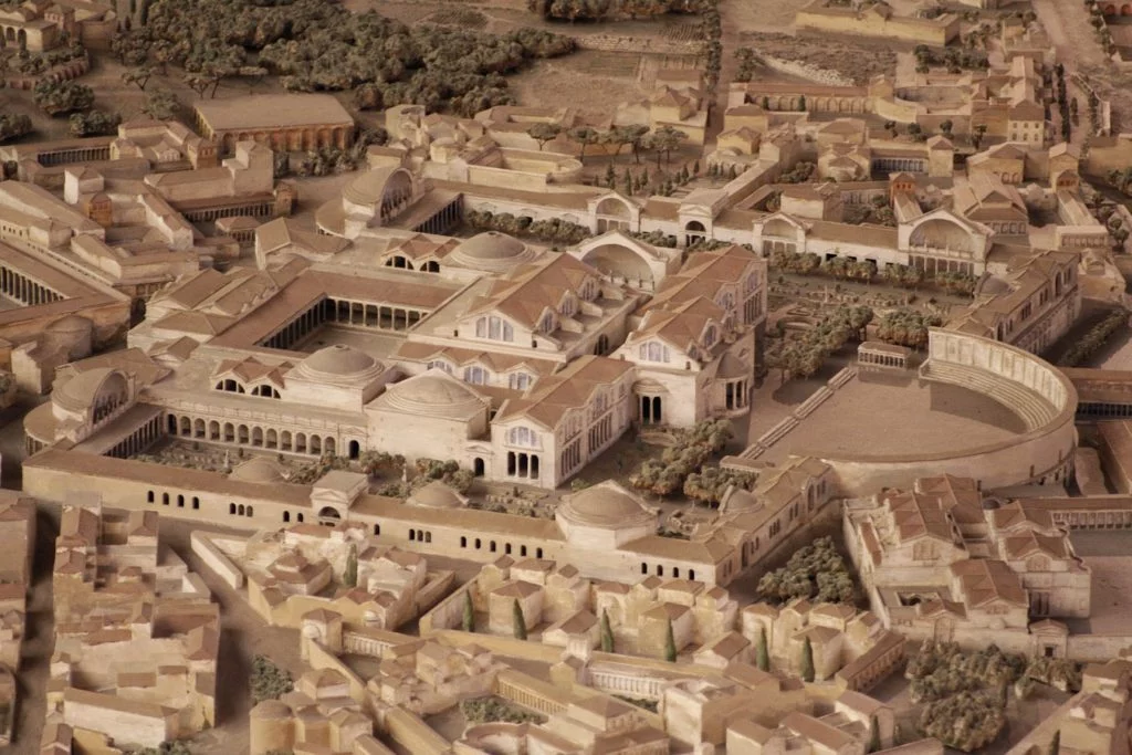 domus aurea rome - Baths of Trajan built above Domus Aurea