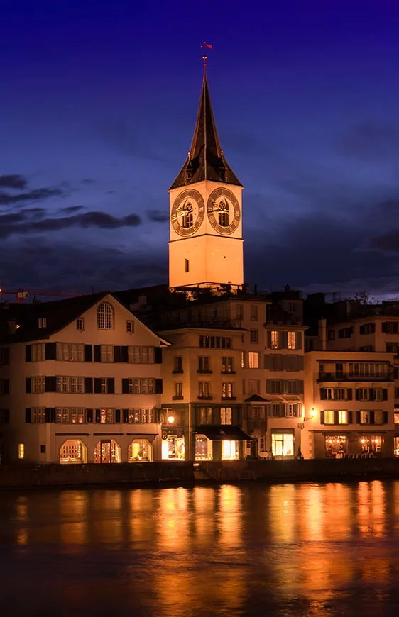 Zurich itinerary - Things to do in Zurich - St Peters Church Clock Zurich