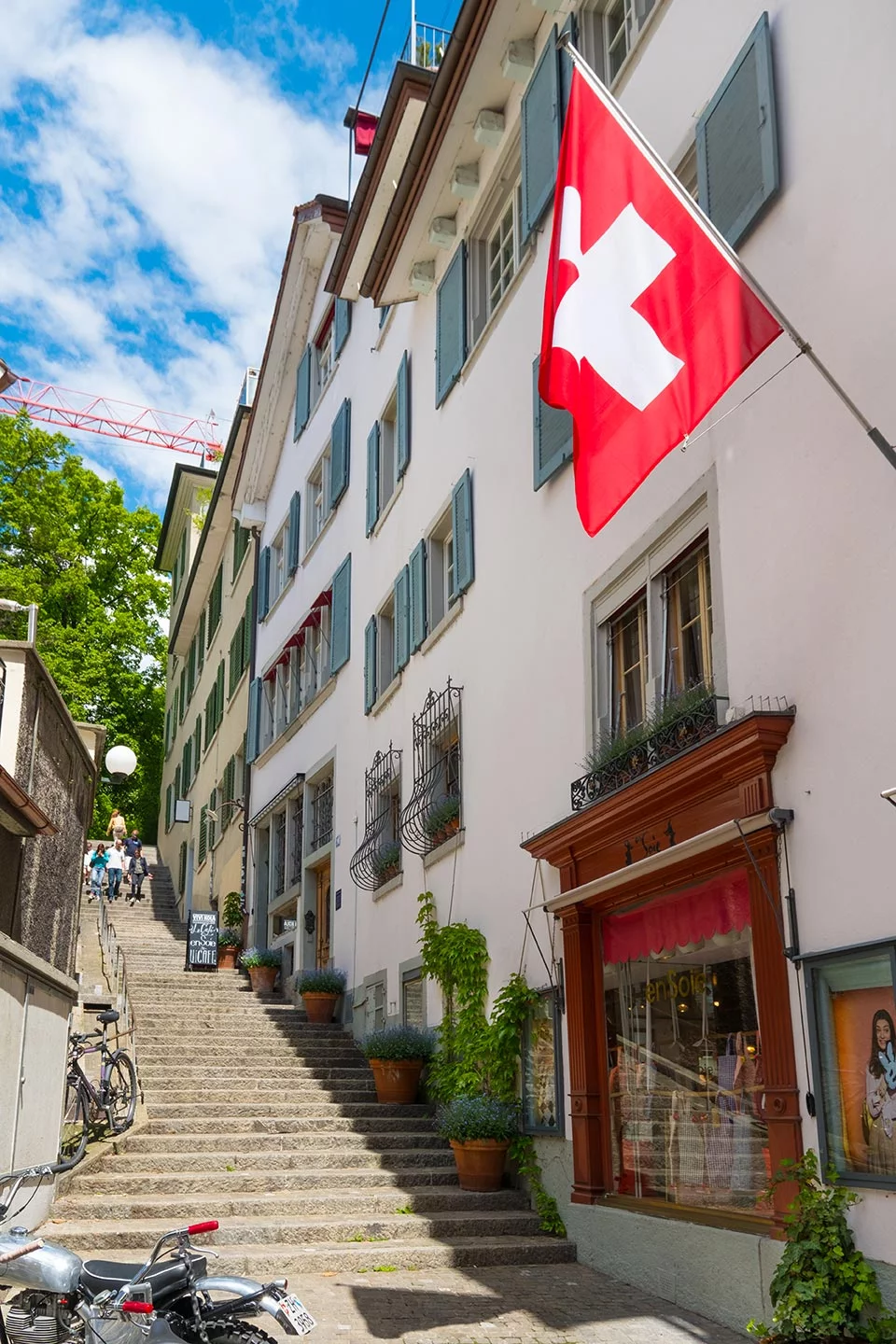 Zurich itinerary - Things to do in Zurich - Stairs to Lindenhof