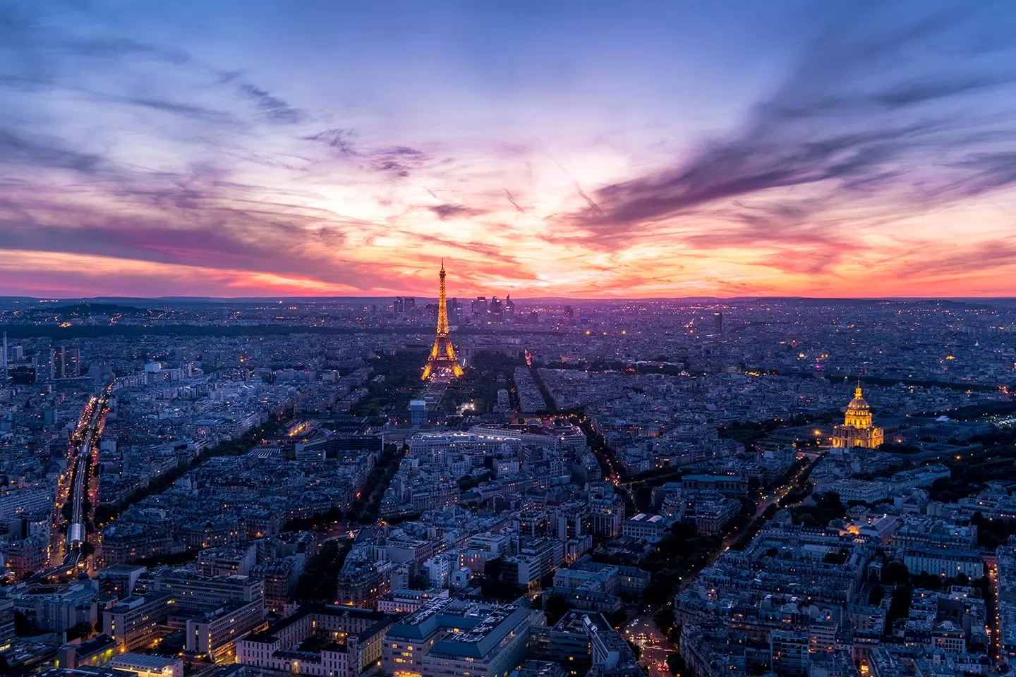 Sunset over the Eiffel Tower - Why was Eiffel Tower built?