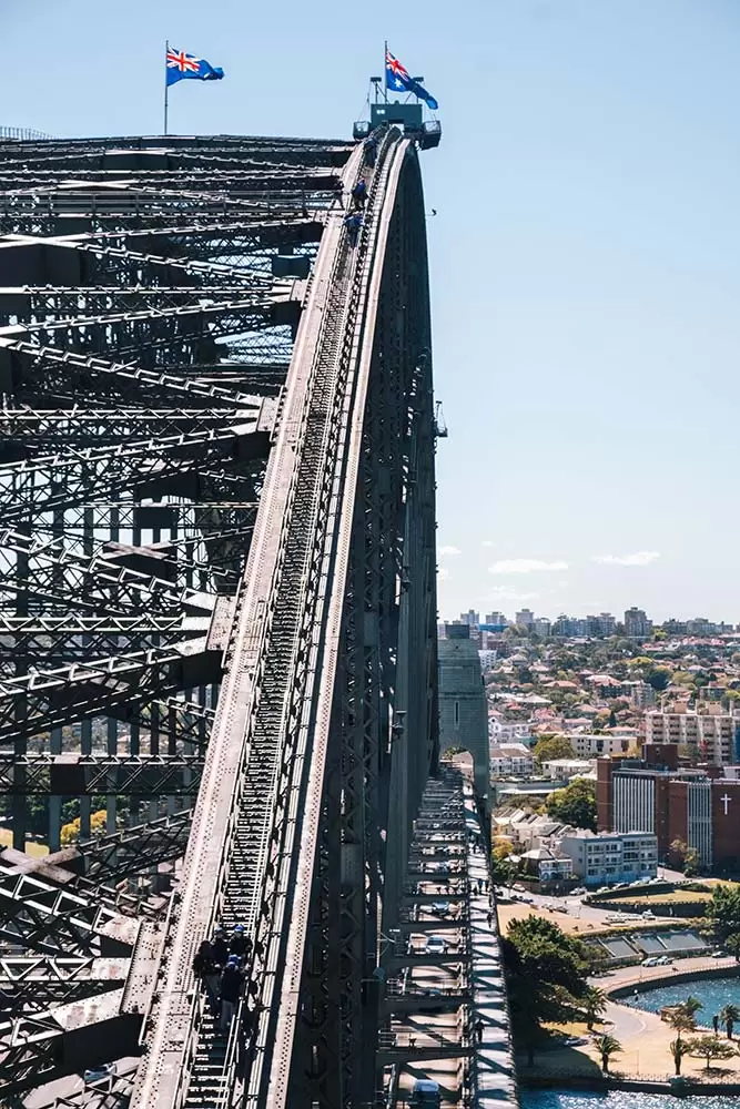 Sydney Harbour Bridge Climb Review - Climbing to the top