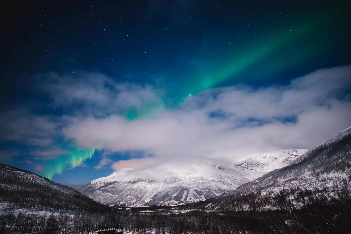 Tromso Northern Lights Tour - Aurora Borealis across the sky