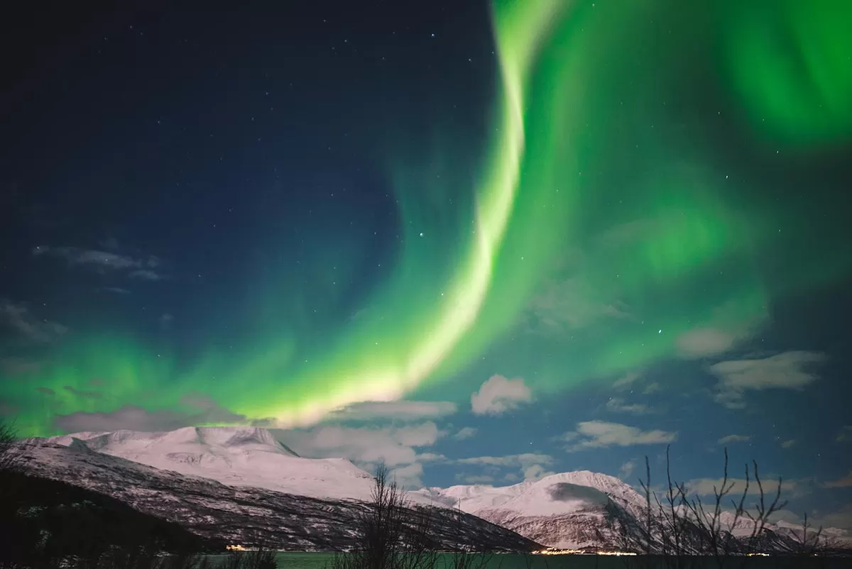 Tromso Northern Lights Tour - Aurora Borealis bright green