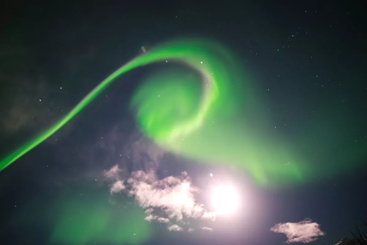 Tromso Northern Lights Tour - Aurora Borealis swirl
