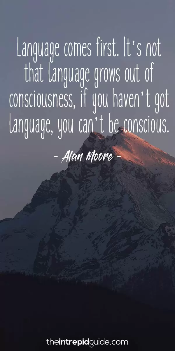 Inspirational quotes for language learners - Alan Moore