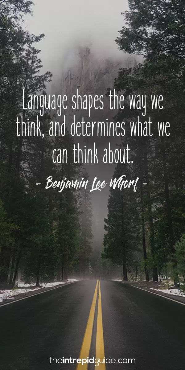 Inspirational quotes for language learners - Benjamin Lee Whorf