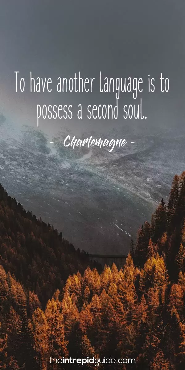 Inspirational quotes for language learners - Charlemagne