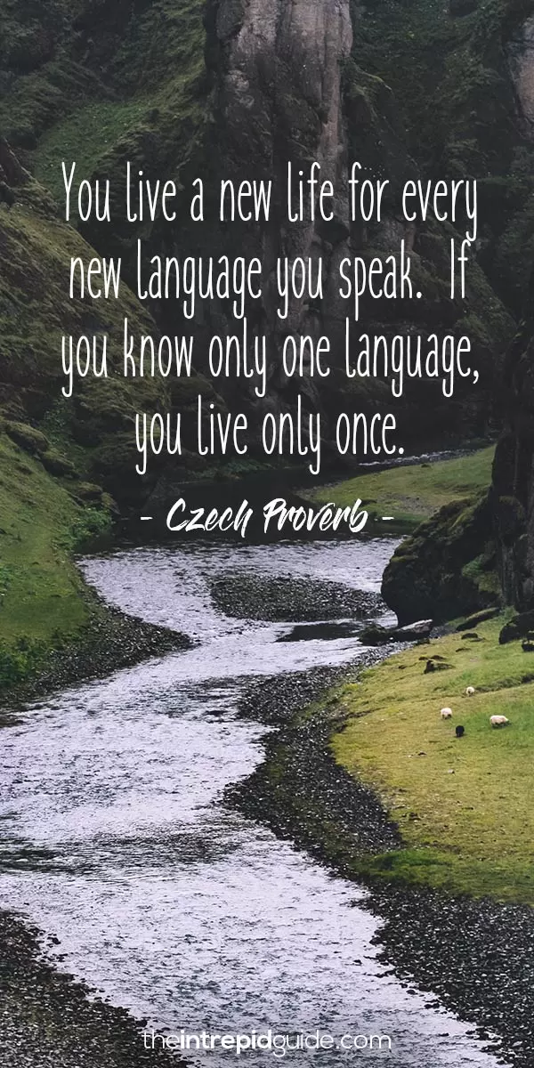 Inspirational quotes for language learners - Czech Proverb