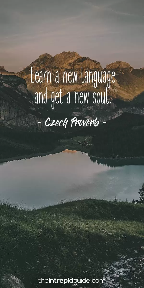 Inspirational quotes for language learners - Czech Proverb