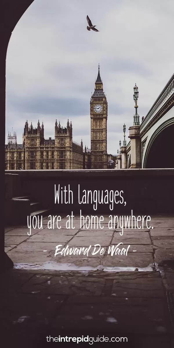 Inspirational quotes for language learners - Edward de Waal