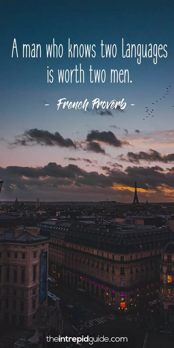 Inspirational quotes for language learners - French Proverb