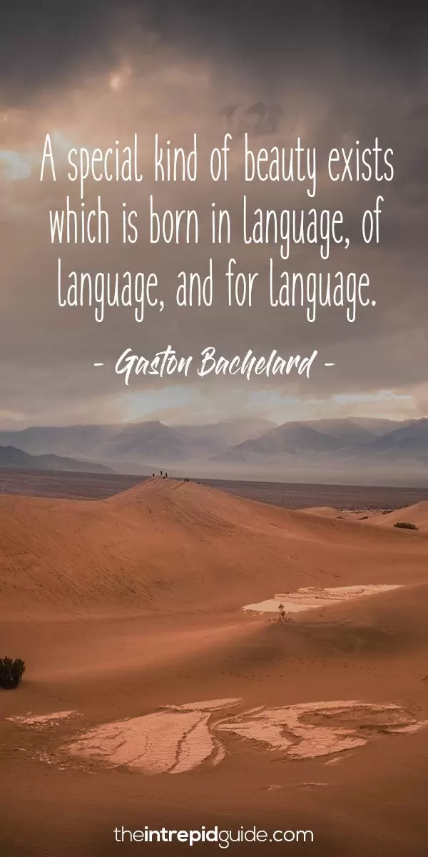 Inspirational quotes for language learners - Gaston Bachelard