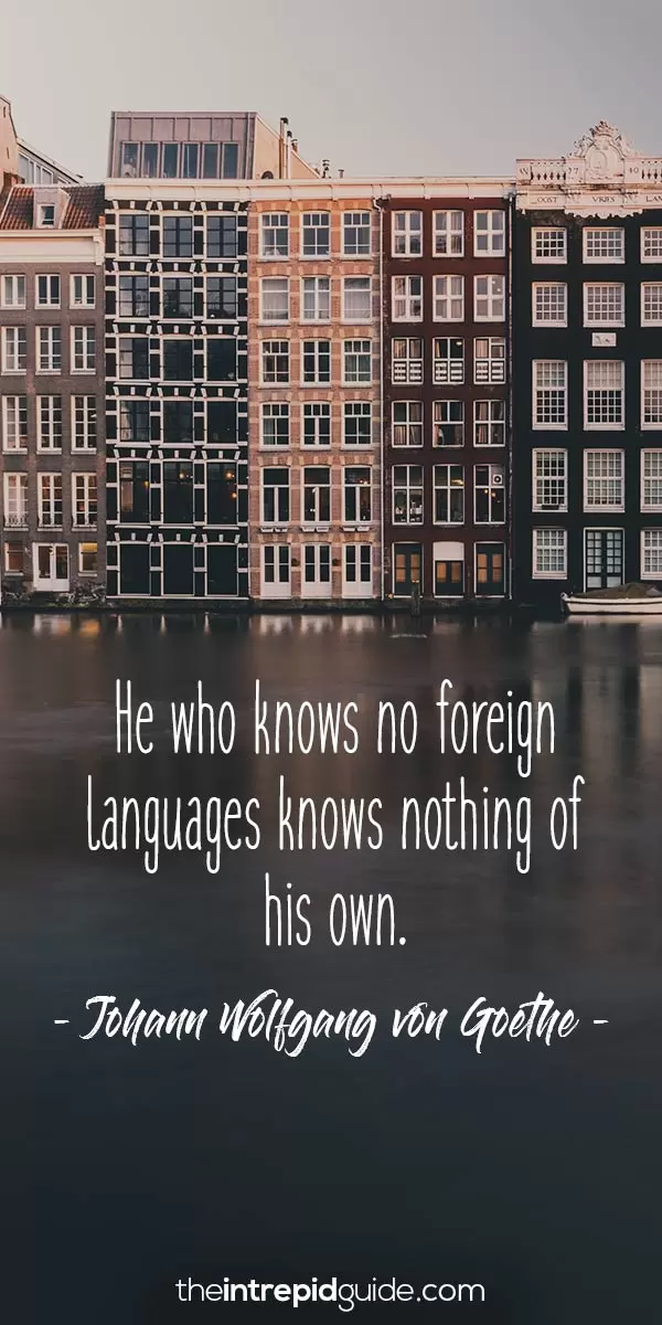 Inspirational quotes for language learners - Johann - Wolfgang von Goethe