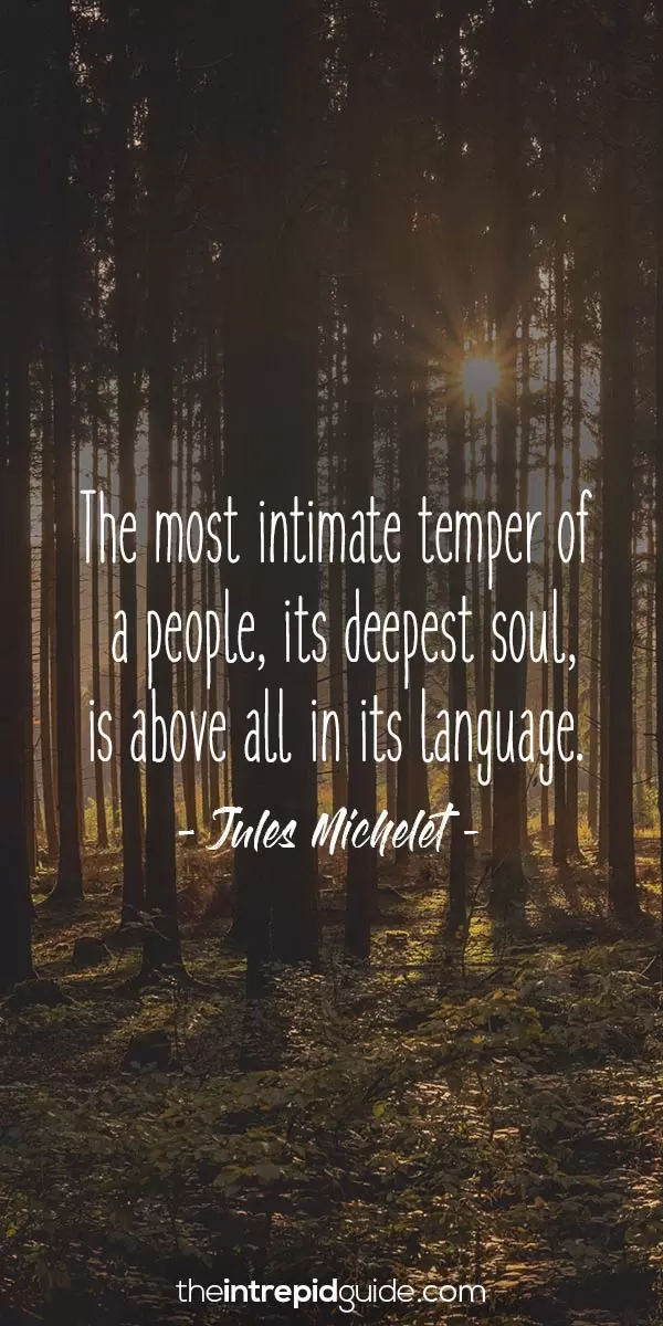 Inspirational quotes for language learners - Jules Michelet