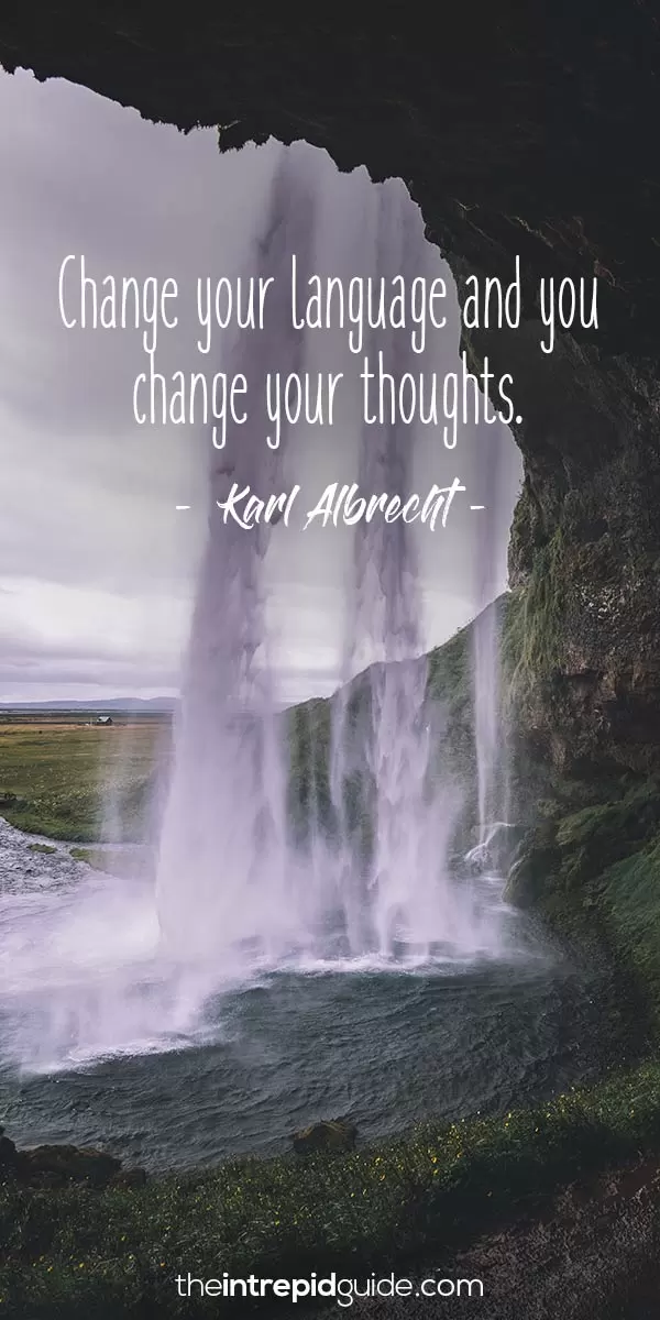 Inspirational quotes for language learners - Karl Albrecht