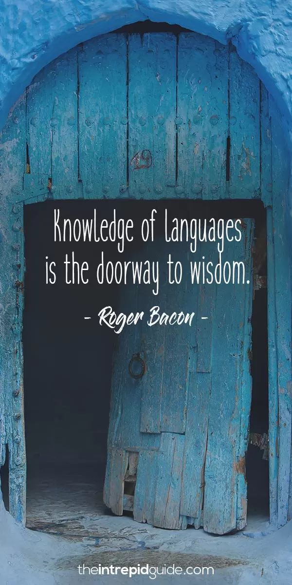 Inspirational quotes for language learners - Roger Bacon