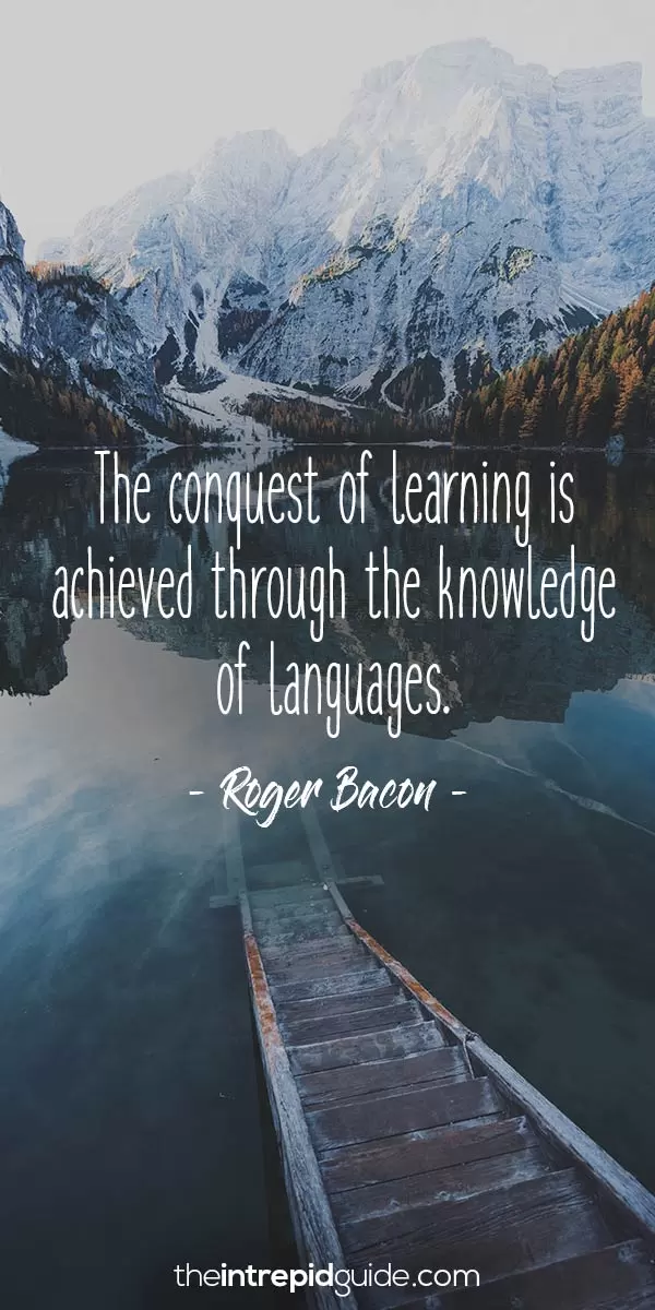 Inspirational quotes for language learners - Roger Bacon