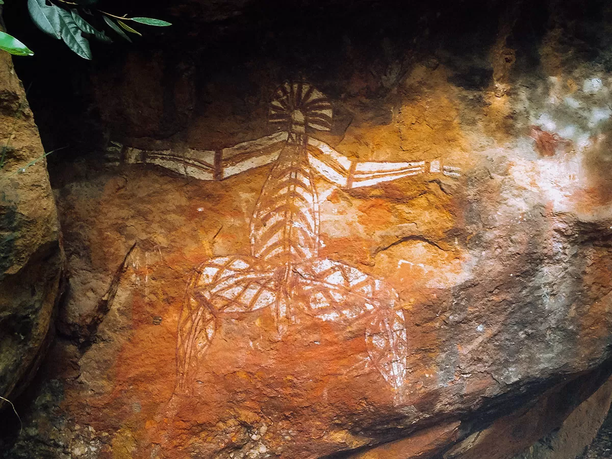 Darwin to Alice Springs road trip - Aboriginal Rock art in Kakadu