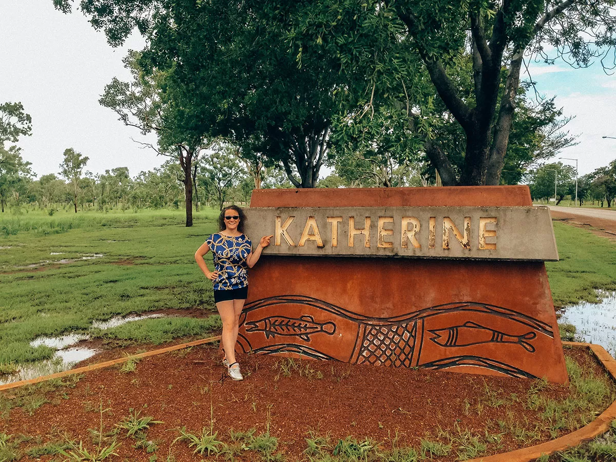 Darwin to Alice Springs road trip - Katherine sign