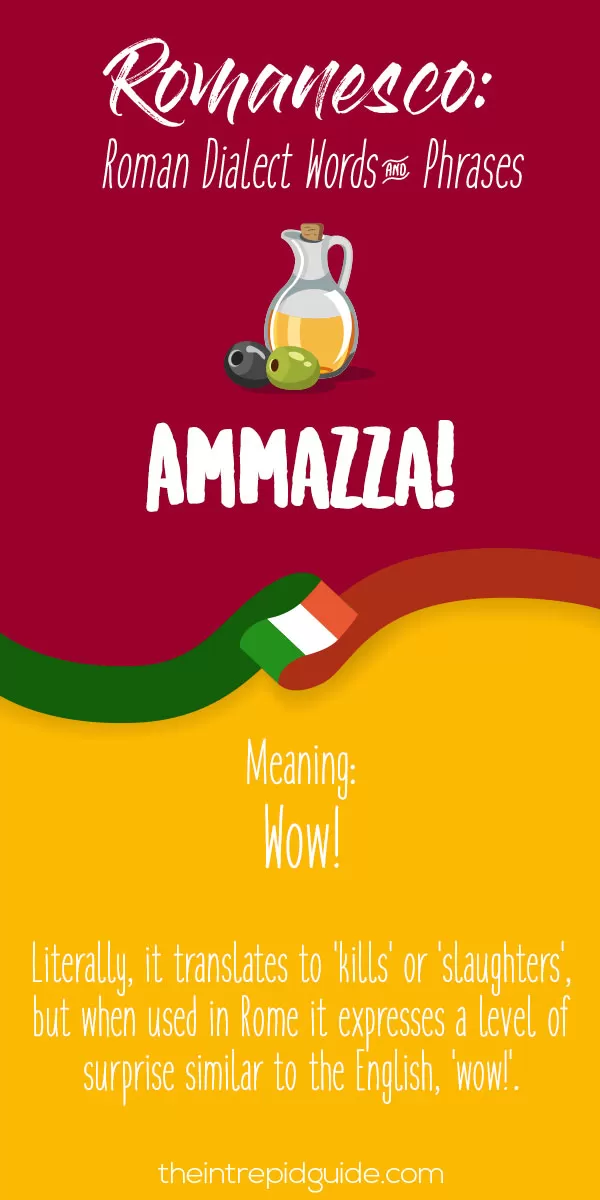 Rome Dialect Roman Words - Ammazza