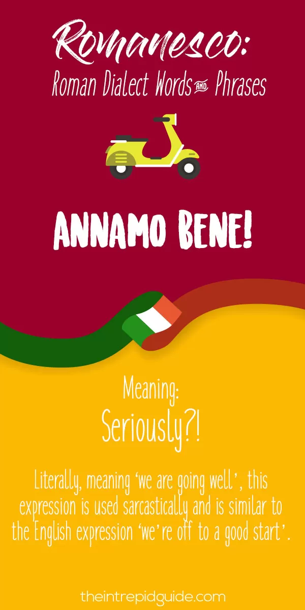 Rome Dialect Roman Words - Annamo bene