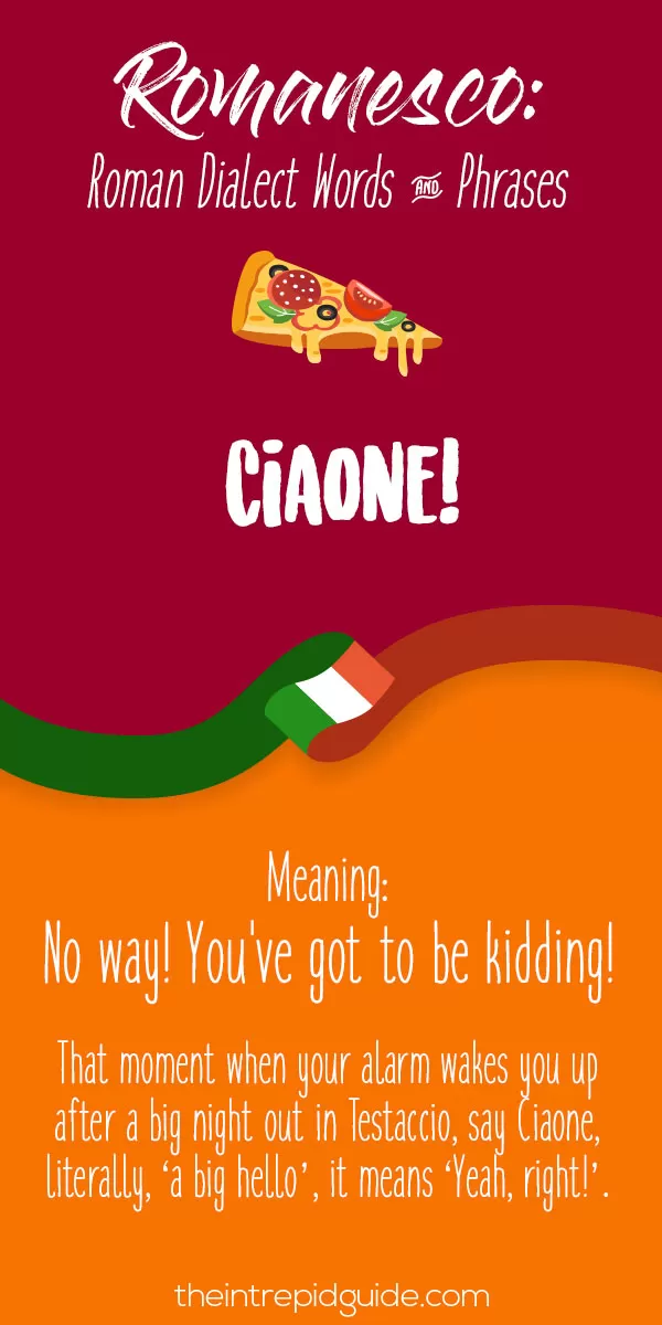 Rome Dialect Roman Words - Ciaone
